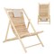 Costway Patio Outdoor Adjustable Folding Wood Sling Chair Reclining Lounge Assembly Free